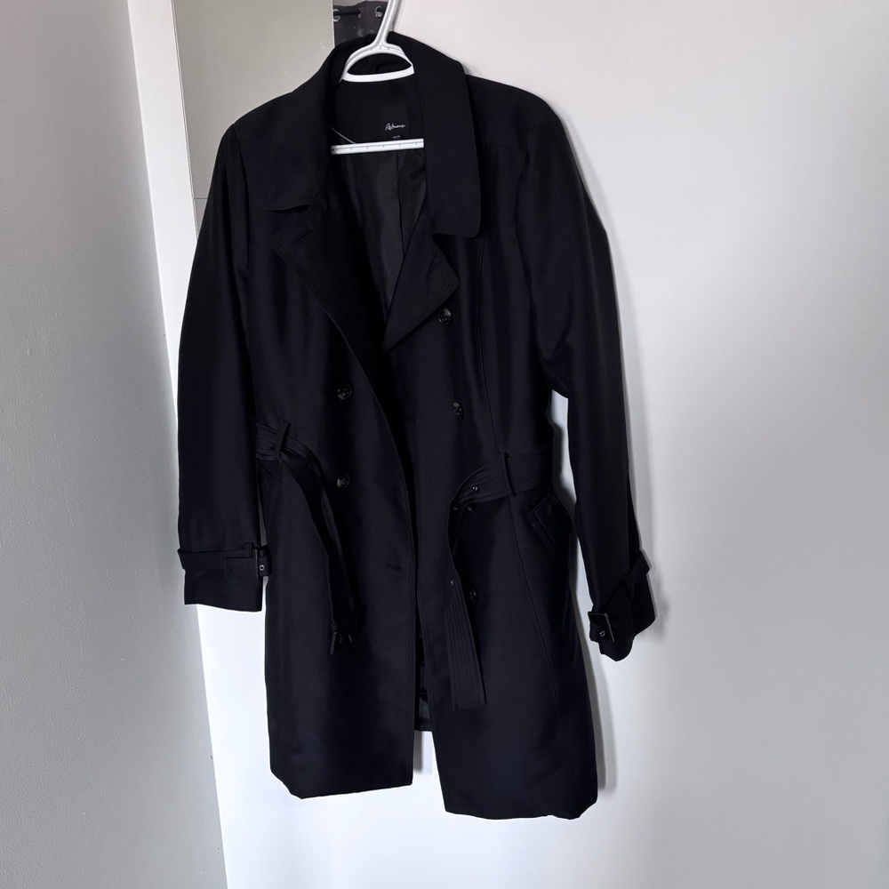 Reitmans Black Trench Coat W/ Tie